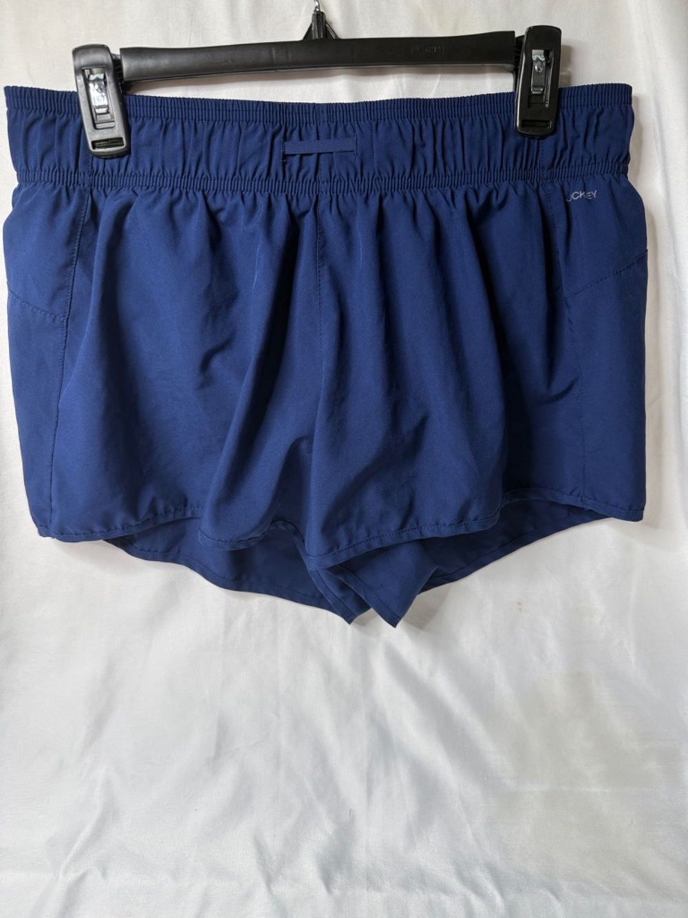 Jockey Women's Navy Blue Athletic Shorts with Elastic Waistband